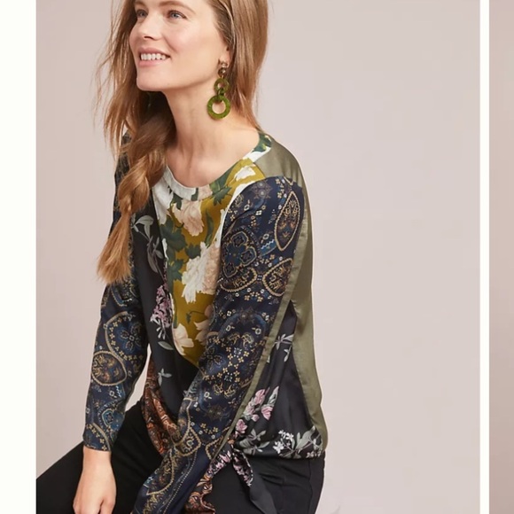 Anthropologie | Tiny Mixed Print Blouse - Picture 10 of 10